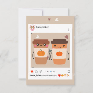 Agradecimento Cartão de Aniversário "Latte Love"