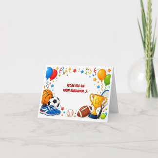 Agradecimento Cartão de Aniversário Multidesportivo