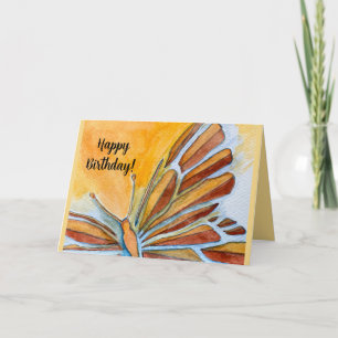 Agradecimento Cartão de Aniversário para Borboleta Voadora Livre