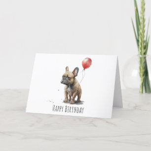 Agradecimento Cartão de Aniversário para Bulldog Francês - Cartã