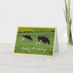 Agradecimento Cartão de Aniversário para vacas loucas