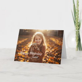 Agradecimento Cartão de Aniversário Personalizado com Foto Simpl