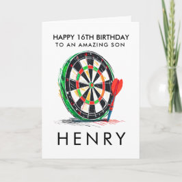 Agradecimento Cartão de Aniversário Personalizado do Dartboard