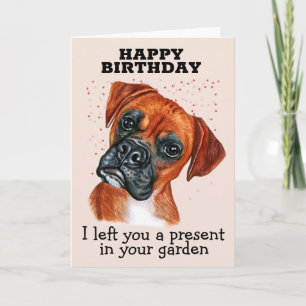 Agradecimento Cartão de Aniversário Personalizado do seu Boxer