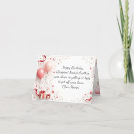 Agradecimento Cartão de Aniversário Personalizado - Nome Persona