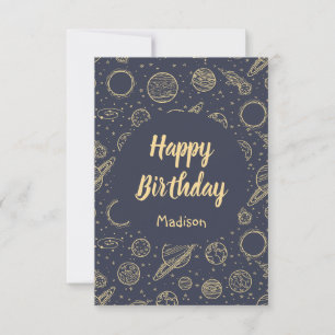 Agradecimento Cartão de Aniversário Personalizado para Espaço Ex