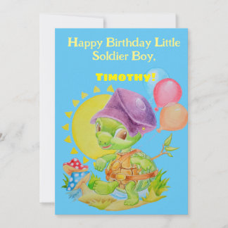 Agradecimento Cartão de Aniversário Personalizado para Meninos