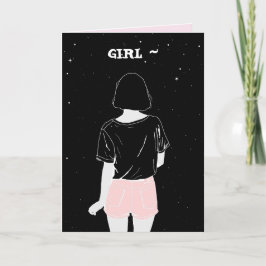 AGRADECIMENTO CARTÃO DE ANIVERSÁRIO PERSONALIZÁVEL DA MENINA