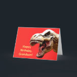 AGRADECIMENTO CARTÃO DE ANIVERSÁRIO T-REX GRANDSON<br><div class="desc">Aqui está um cartão de aniversário para aquele neto que ama dinossauros.</div>