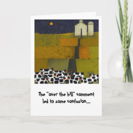 Agradecimento Cartão de Aniversário vacas bobas
