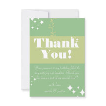 Cartão de Aniversário Verde Mar