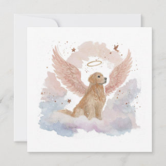 Agradecimento Cartão de Anjo Golden Retriever