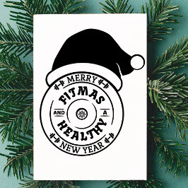 Agradecimento Cartão de Ano Novo para a Feliz de Natal e Saúde