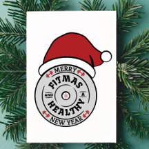 Cartão de Ano Novo para a Feliz de Natal e Saúde