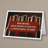 Cartão de aposentadoria divertida, amante de cerve