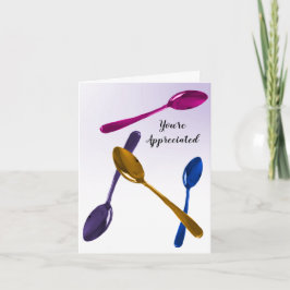 Agradecimento Cartão de Apreciação de Design de Colher Culinária