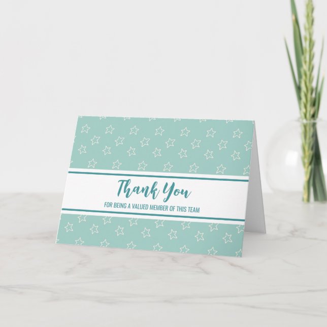 Agradecimento Cartão de Apreciação de Funcionários das Estrelas  (Frente)