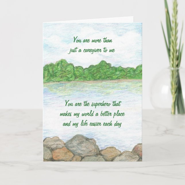 Agradecimento Cartão de Apreciação do Gerador de Cuidados com La (Frente)