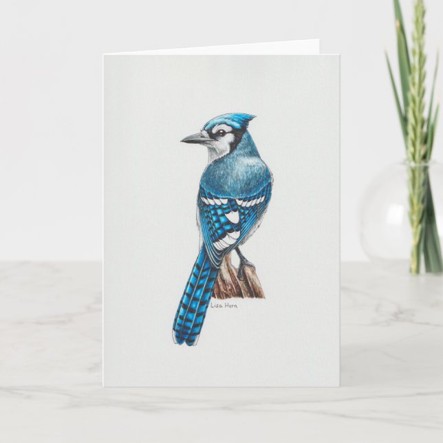 Agradecimento Cartão de Arte Azul (Frente)