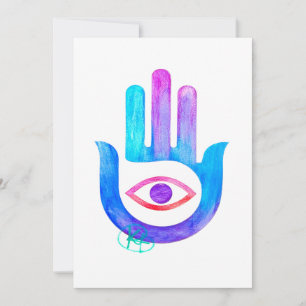 Agradecimento Cartão de Arte de Hamsa, Mau minimalista