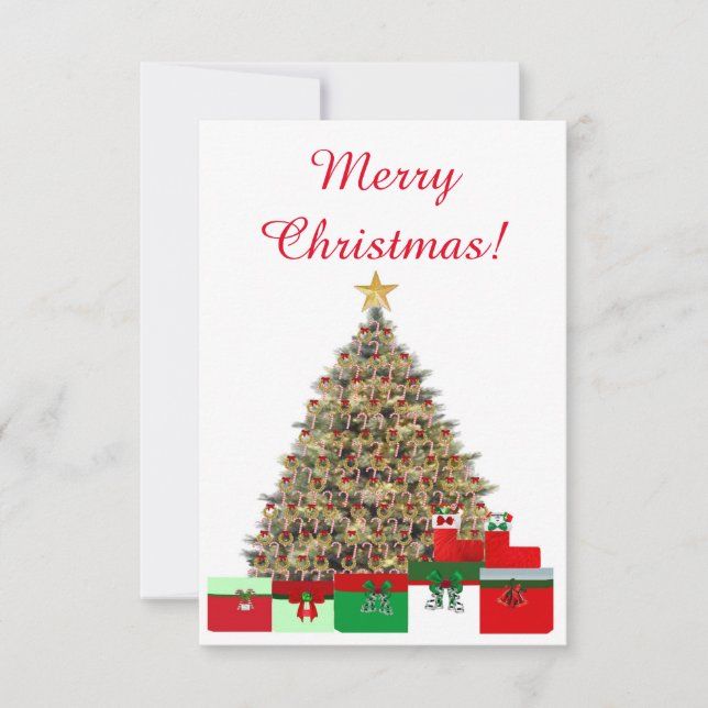 Agradecimento Cartão de Árvore de Natal (Frente)