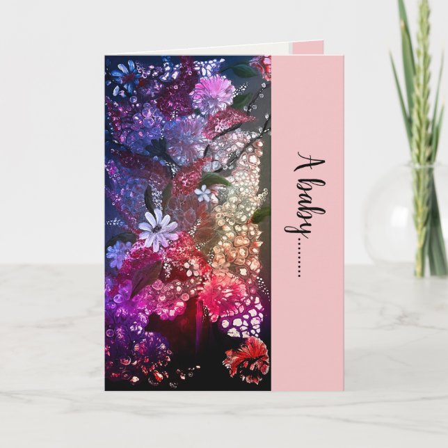 Agradecimento Cartão de bebê dobrado (Frente)