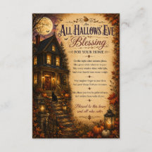 Cartão de Bênção de Halloween para Casa na Véspera