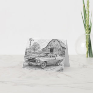 Agradecimento Cartão de Boas Festas 71 Chevelle