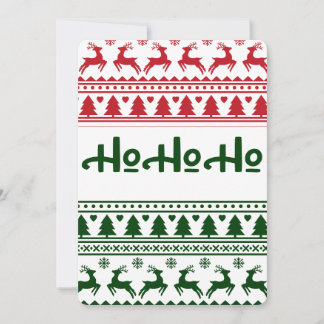 Agradecimento Cartão de Boas Festas com Padrão de Natal
