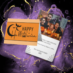 Agradecimento Cartão de Boas Festas de Feliz Halloween