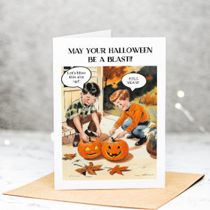 Agradecimento Cartão de Boas Festas de Halloween Adulto Engraçad