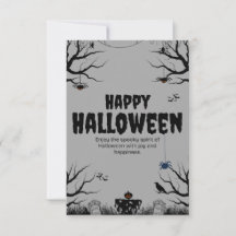 Cartão de Boas Festas de Halloween Assustador | Di