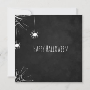 Agradecimento Cartão de Boas Festas de Halloween Giz de Aranha