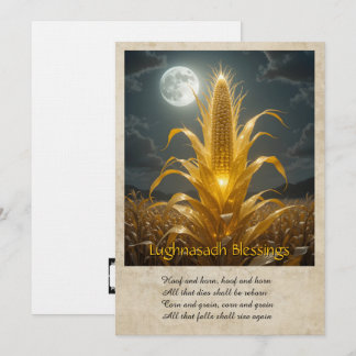Agradecimento Cartão de Boas Festas de Lughnasadh Lammas