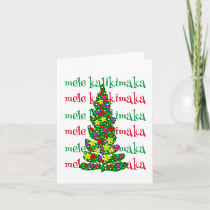 Agradecimento Cartão de Boas Festas de Natal Havaiano Mele Kalik
