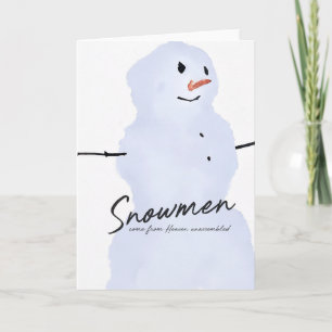 Agradecimento Cartão de Boas Festas do BONECo DE NEVE Simples