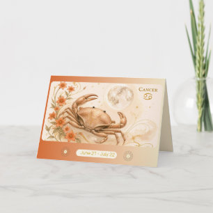 Agradecimento Cartão de Boas Festas do Câncer Art Nouveau