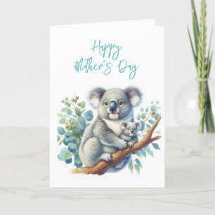 Agradecimento Cartão de Boas Festas do Dia das Mães Koala