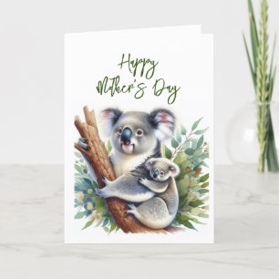 Agradecimento Cartão de Boas Festas do Dia das Mães Koala