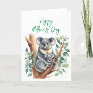 Agradecimento Cartão de Boas Festas do Dia das Mães Koala