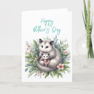 Agradecimento Cartão de Boas Festas do Dia das Mães Possum