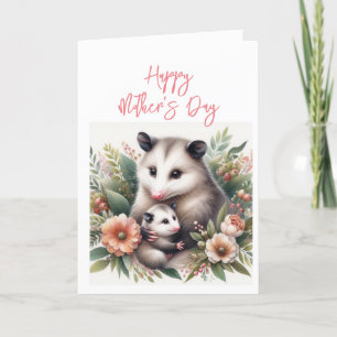 Agradecimento Cartão de Boas Festas do Dia das Mães Possum