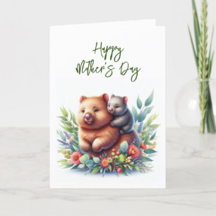 Agradecimento Cartão de Boas Festas do Dia das Mães Wombat