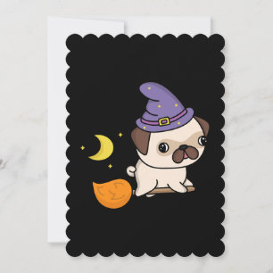 Agradecimento Cartão de Boas-vindas Chato da Bruxa Pug