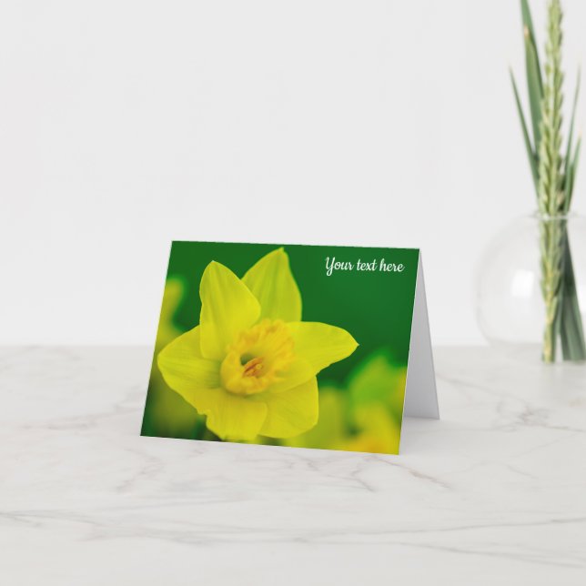 Agradecimento Cartão de Boas Vindas com Narcisos (Frente)