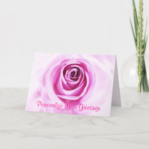 Agradecimento Cartão de Boas-vindas com texto personalizado Rosa