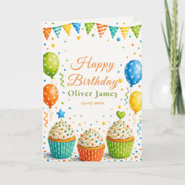 Agradecimento Cartão de Boas-vindas de Aniversário de Cupcake Co