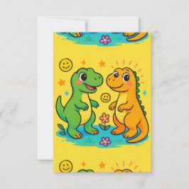 Agradecimento Cartão de Boas-Vindas do Bebê Dino