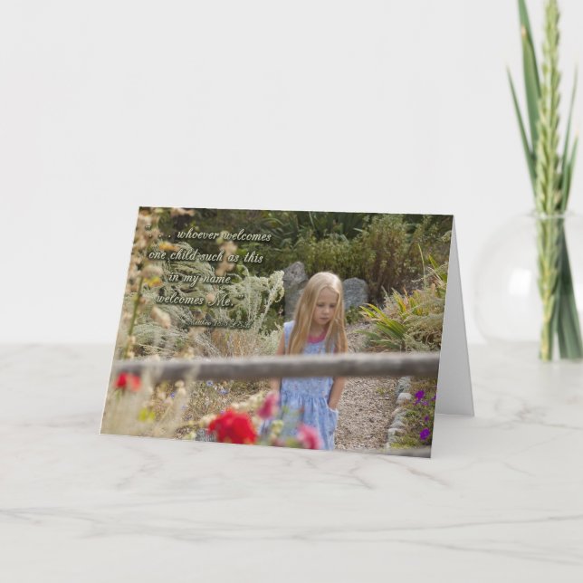 Agradecimento Cartão de Boas Vindas Infantil Obrigado (Frente)