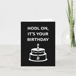 Agradecimento Cartão de Bolo de Birthday Bitcurrency HODL
